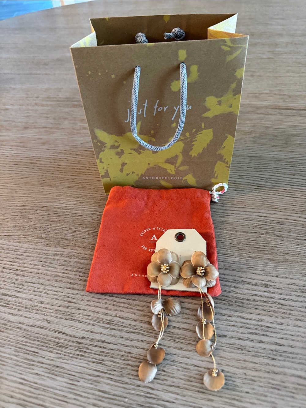 Anthropologie Floral earrings